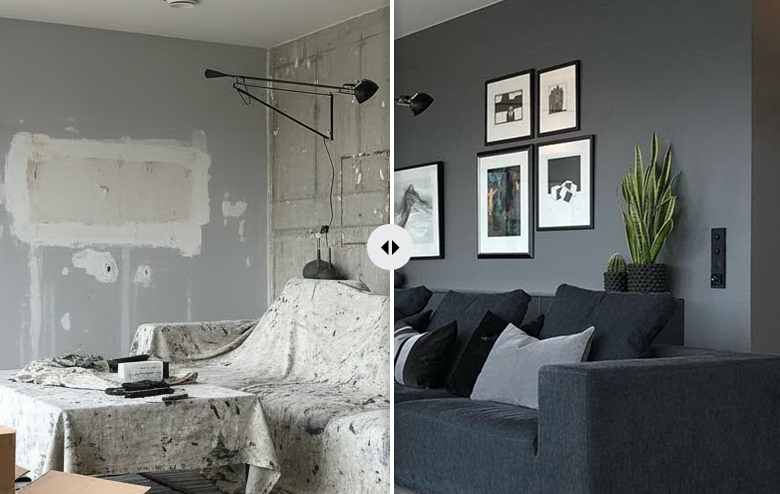 Before and after HVAC installation comparison 1