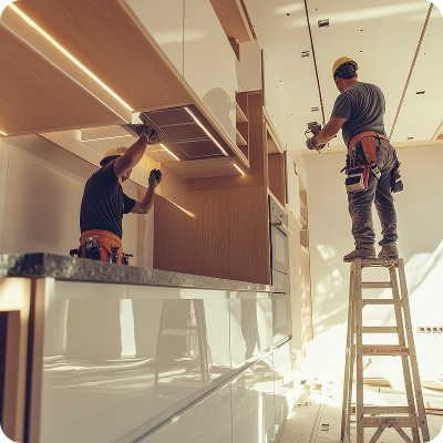 Interior remodeling work